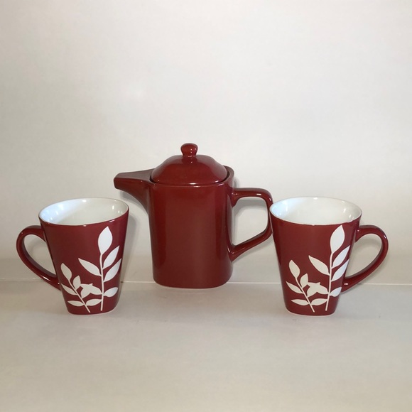 COFFEE/TEA SET W/ 2 CUPS - Picture 2 of 8